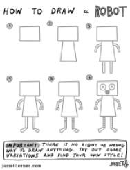 how to draw a robot